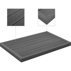 vidaXL Élément de plancher pour douche solaire/échelle de piscine WPC