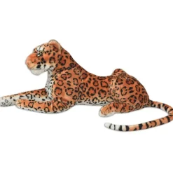 Jouets-vidaXL Léopard en peluche Marron XXL
