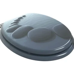 vidaXL lot de 2 Sièges WC MDF couvercle à fermeture en douceur Pierres