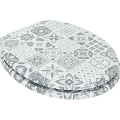 vidaXL lot de 2 Sièges WC MDF Couvercle à fermeture douceur Porcelaine