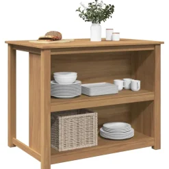 vidaXL Îlot de cuisine PANAMA 112x77x90 cm bois massif de pin