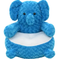 vidaXL éléphant en peluche Bleu