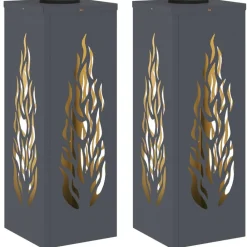vidaXL Lumière de chemin LED solaire 2 pcs