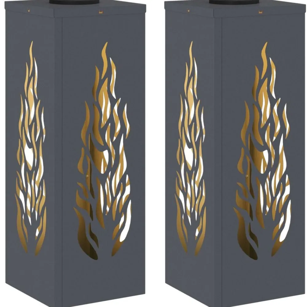 vidaXL Lumière de chemin LED solaire 2 pcs