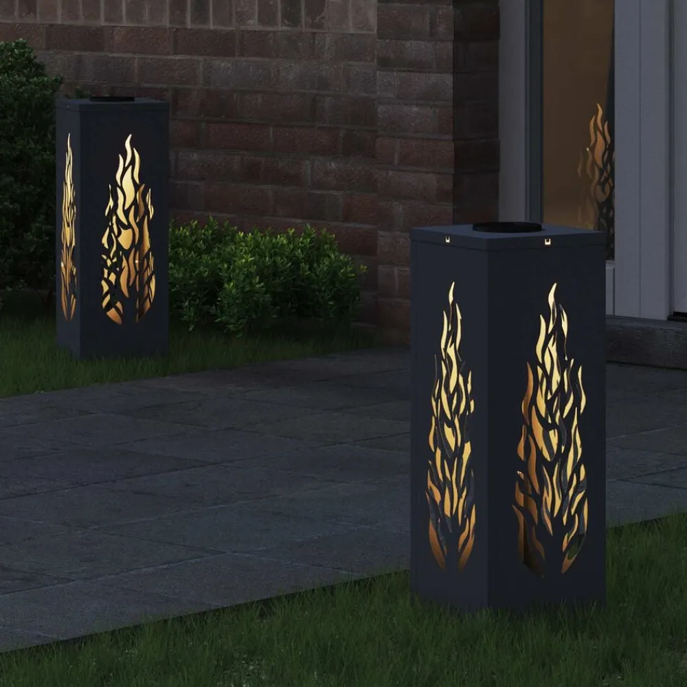 vidaXL Lumière de chemin LED solaire 2 pcs