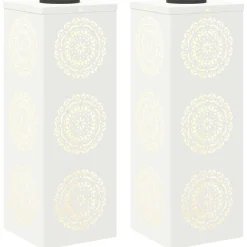 vidaXL Lumière de chemin LED solaire 2 pcs Acier laminé à froid
