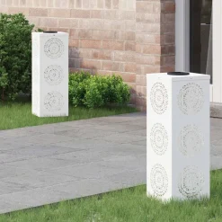 vidaXL Lumière de chemin LED solaire 2 pcs Acier laminé à froid