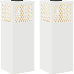 vidaXL Lumière de chemin LED solaire 2 pcs Acier laminé à froid