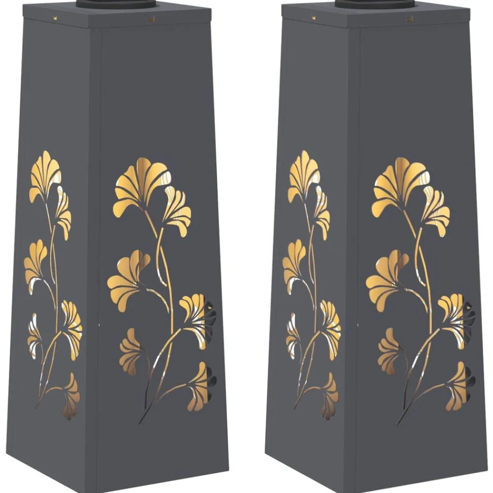vidaXL Lumière de chemin LED solaire 2 pcs