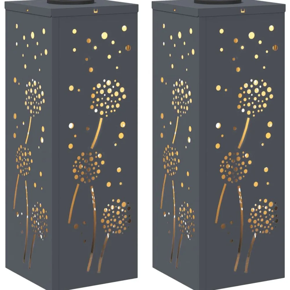vidaXL Lumière de chemin LED solaire 2 pcs