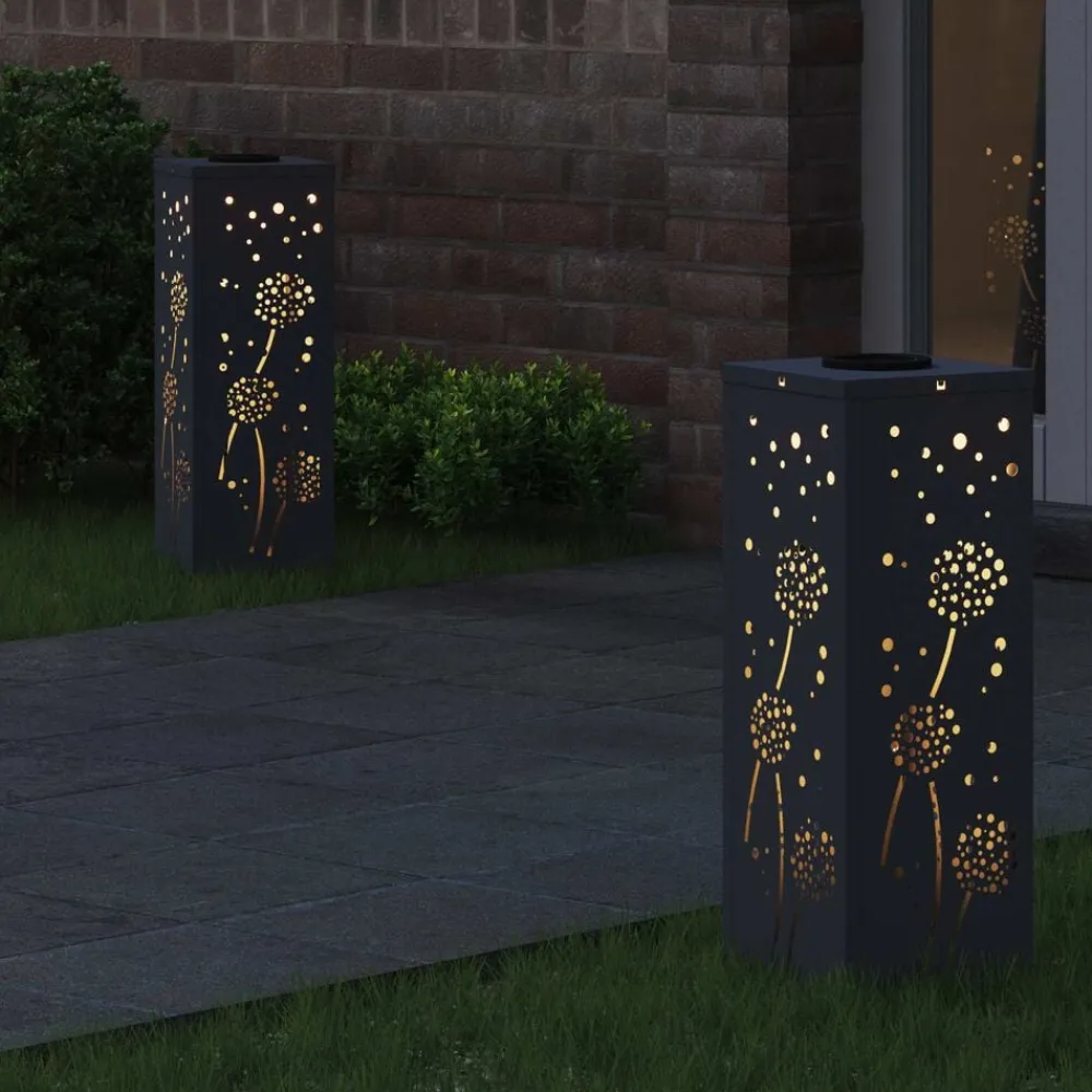 vidaXL Lumière de chemin LED solaire 2 pcs