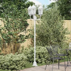vidaXL Lumière de jardin 57 x 49 x 241 cm Aluminium et verre