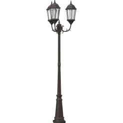 Luminaires-vidaXL Lumière de jardin Bronze 61 x 5 x 25 cm Aluminium et verre 3