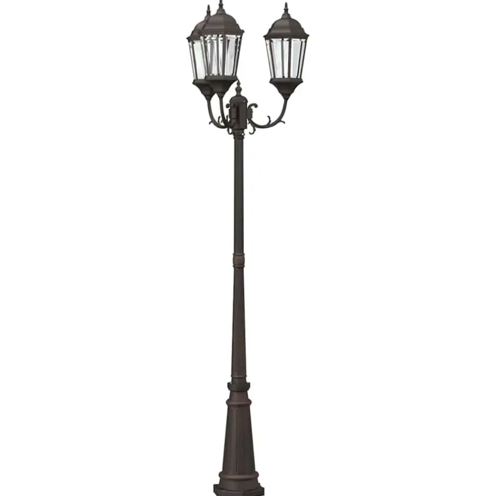 Luminaires-vidaXL Lumière de jardin Bronze 61 x 5 x 25 cm Aluminium et verre 3