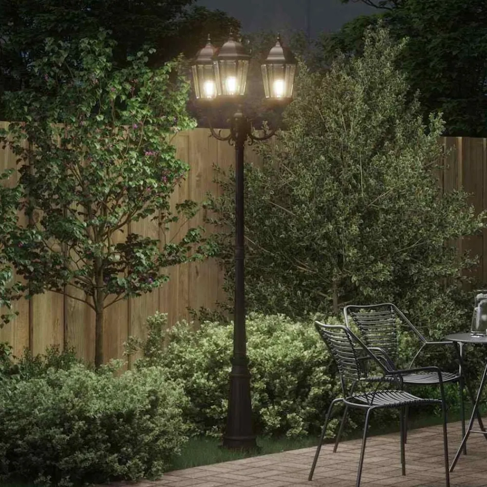 Luminaires-vidaXL Lumière de jardin Bronze 61 x 5 x 25 cm Aluminium et verre 3