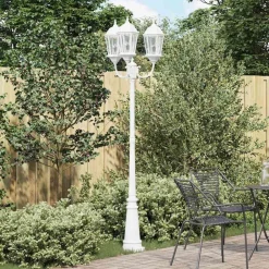 Luminaires-vidaXL Lumière de jardin Blanc 61 x 5 x 25 cm Aluminium et verre 3