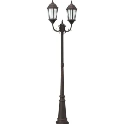 vidaXL Lumière de jardin Bronze 68 x 0 x 35 cm Aluminium et verre