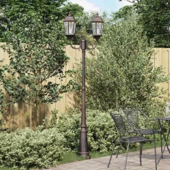 vidaXL Lumière de jardin Bronze 68 x 0 x 35 cm Aluminium et verre