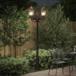 vidaXL Lumière de jardin Bronze 68 x 0 x 35 cm Aluminium et verre