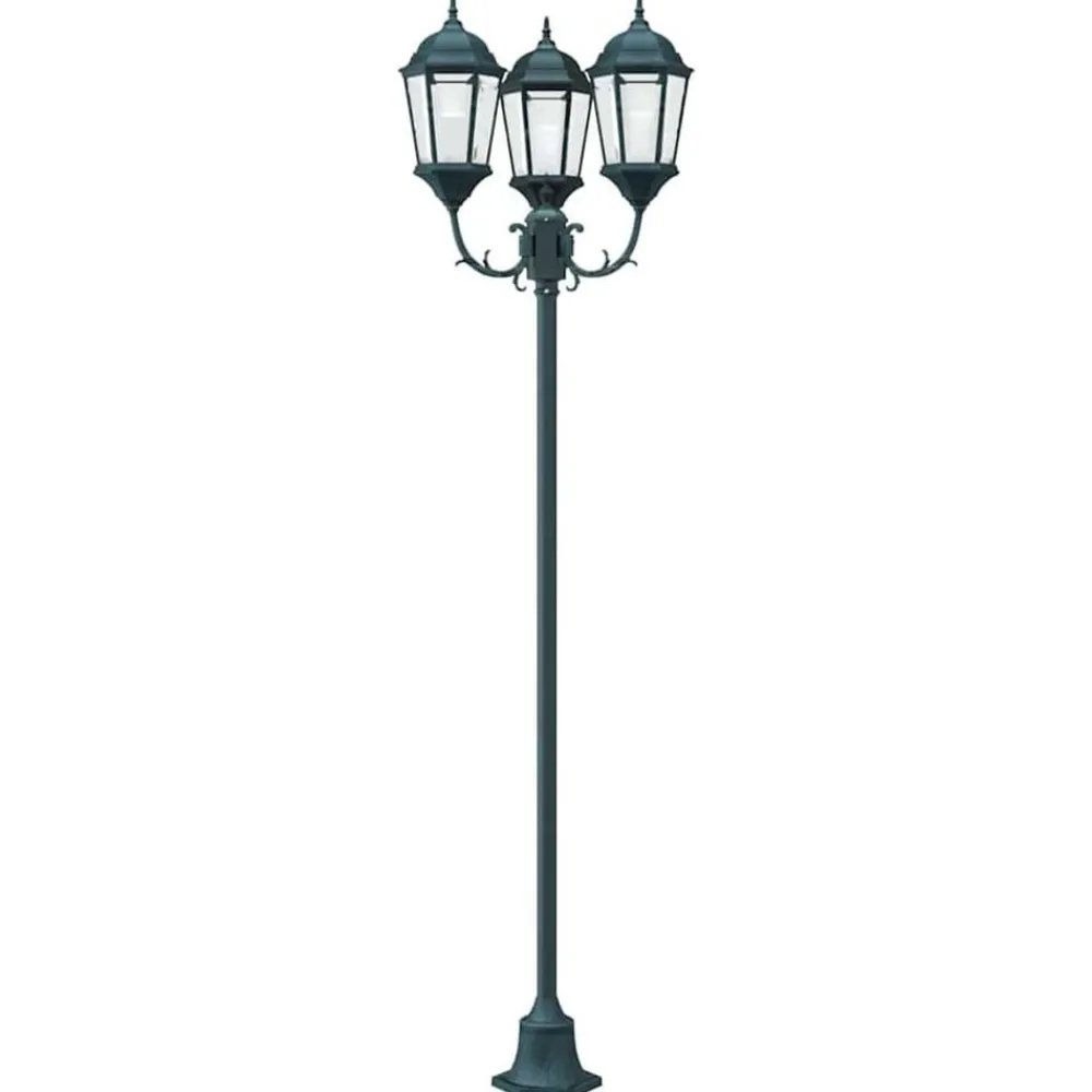 Luminaires-vidaXL Lumière de jardin Vert vintage brossé 57 x 49 x 241 cm Vert foncé