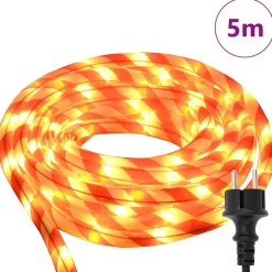 Luminaires-vidaXL Lumière en corde avec 120 LED Blanc chaud 5 m PVC blanc et rouge