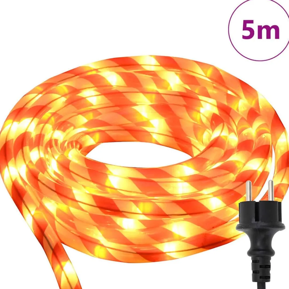 Luminaires-vidaXL Lumière en corde avec 120 LED Blanc chaud 5 m PVC blanc et rouge