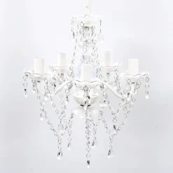 Luminaires-vidaXL Lustre 5 ampoules Transparent