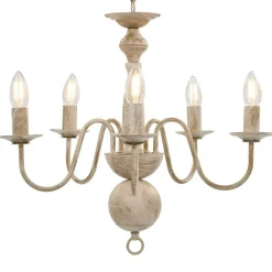 vidaXL Lustre antique 5 ampoules E14
