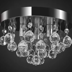 Luminaires-vidaXL Lustre suspendu Design de cristal Chrome