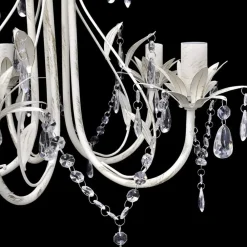 Luminaires-vidaXL Lustre suspendu en cristal 5 douilles d'ampoule