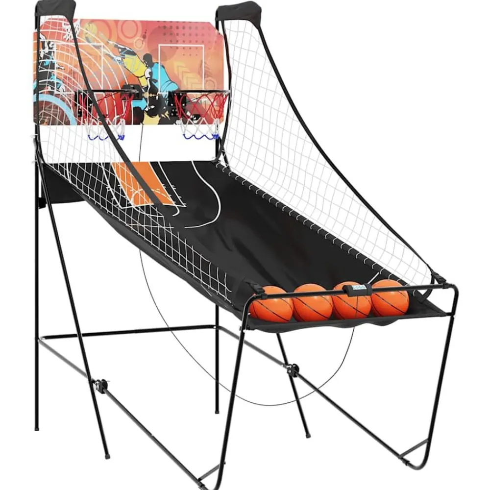 vidaXL Machine d'arcade de basket avec 4 balles pour 2 joueurs