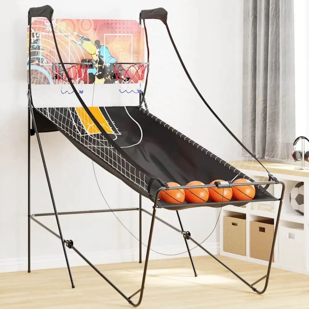 vidaXL Machine d'arcade de basket avec 4 balles pour 2 joueurs