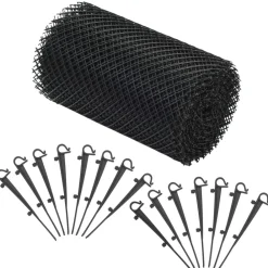 Matériaux De Construction-vidaXL Maille de gouttière 4 pcs avec clips PEHD 1,08 ㎡