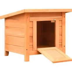 vidaXL Maison de chat Pin massif et sapin 50 x 46 x 43,5 cm