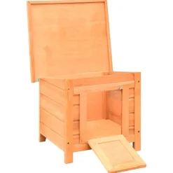 vidaXL Maison de chat Pin massif et sapin 50 x 46 x 43,5 cm