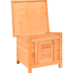 vidaXL Maison de chat Pin massif et sapin 50 x 46 x 43,5 cm