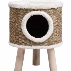 vidaXL Maison pour chat avec pieds en bois 41 cm Herbiers marins
