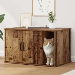 vidaXL Maison pour chat 85 x 55 x 50 cm Bois d'ingénierie