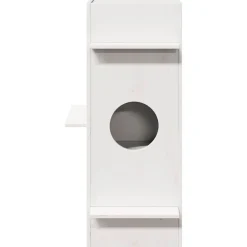 Articles Pour Animaux De Compagnie-vidaXL Maison pour chat 43x43x90 cm bois de pin massif Blanc