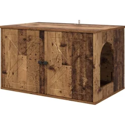 vidaXL Maison pour chat 85 x 55 x 50 cm Bois d'ingénierie