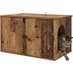 vidaXL Maison pour chat 85 x 55 x 50 cm Bois d'ingénierie