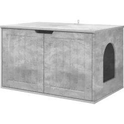 vidaXL Maison pour chat Béton 85 x 55 x 50,5 cm Bois d'ingénierie
