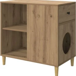 Articles Pour Animaux De Compagnie-vidaXL Maison pour chat Chêne artisan 72 x 42.5 x 70 cm ch&ecirc;ne artisanal