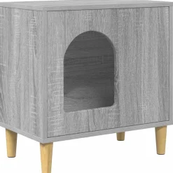 vidaXL Maison pour chat Gris Sonoma 51 x 30 x 52 cm Bois d'ingénierie