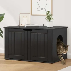 vidaXL Maison pour chat 85 x 55 x 50,5 cm Bois d'ingénierie