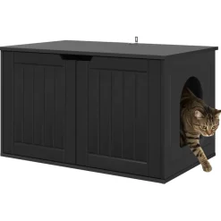 vidaXL Maison pour chat 85 x 55 x 50,5 cm Bois d'ingénierie