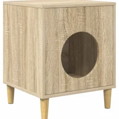vidaXL Maison pour chat Sonoma 42,5 x 40 x 53 cm Bois d'ingénierie