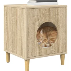 vidaXL Maison pour chat Sonoma 42,5 x 40 x 53 cm Bois d'ingénierie