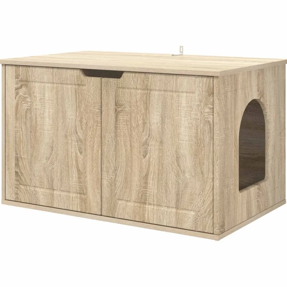Articles Pour Animaux De Compagnie-vidaXL Maison pour chat Sonoma 85 x 55 x 50,5 cm Bois d'ingénierie Chêne sonoma