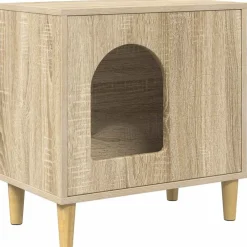 Articles Pour Animaux De Compagnie-vidaXL Maison pour chat Sonoma 51 x 30 x 52 cm Bois d'ingénierie Ch&ecirc;ne sonoma
